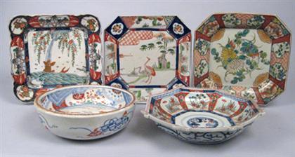 Appraisal: Eight Japanese imari table items mostly late th century Comprised