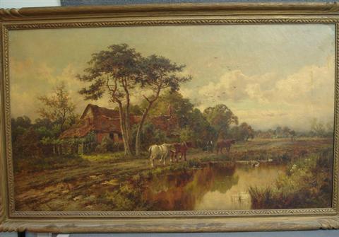 Appraisal: Henry H Parker English - x o c signed and