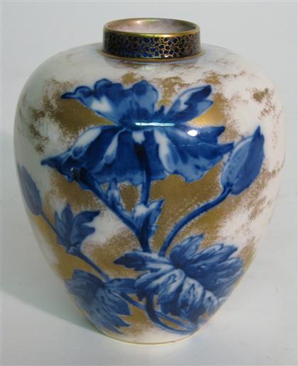 Appraisal: Doulton porcelain vase th century Blue and gilt floral decoration