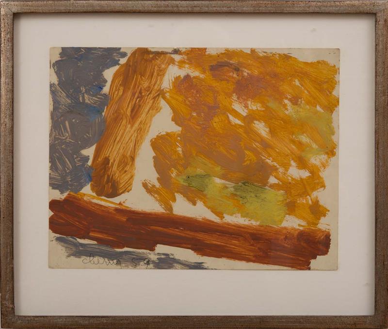 Appraisal: HERMAN CHERRY - UNTITLED Oil on paper signed 'Cherry' and