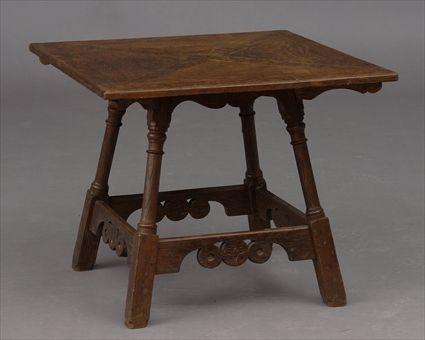 Appraisal: AESTHETIC MOVEMENT OAK OCCASIONAL TABLE After a design by Charles