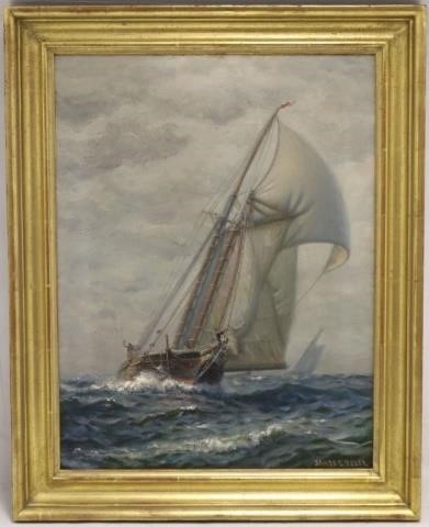 Appraisal: JAMES G TYLER - CT NY OIL PAINTINGON CANVAS DEPICTS