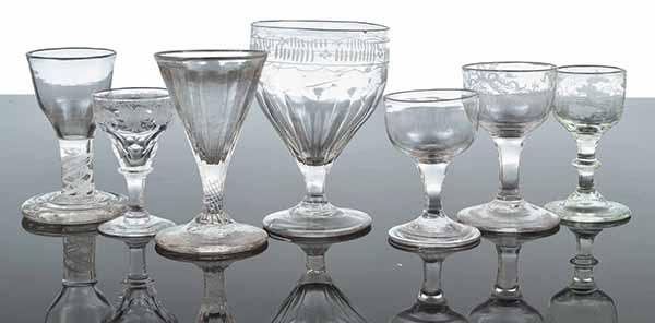 Appraisal: A COLLECTION OF ANTIQUE DRINKING GLASSES TH TH CENTURY