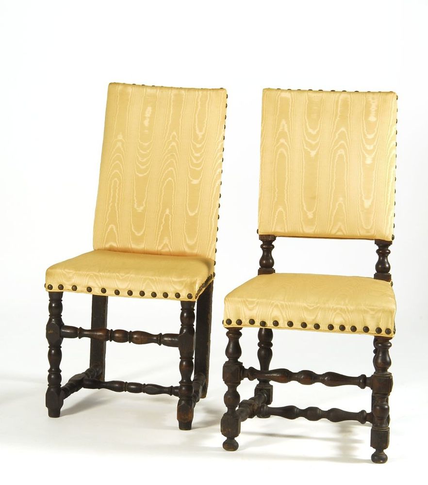 Appraisal: TWO SIMILAR WILLIAM MARY BACKSTOOLS One late th early th