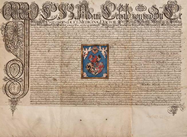 Appraisal: PATENT OF NOBILITY Manuscript Patent of nobility i e a