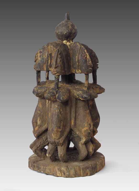 Appraisal: AFRICAN DOGON ANCESTRAL ALTAR PIECE MALI Figures back to back