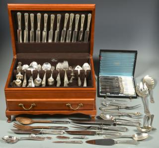 Appraisal: Vintage Sterling incl Towle Louis XIV flatware st group Towle