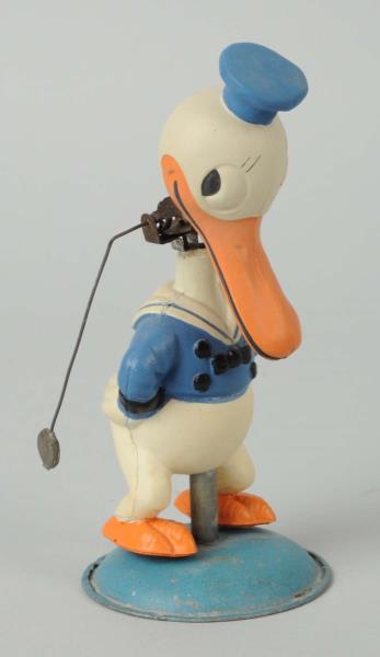 Appraisal: Celluloid Donald Duck Nodder Toy Celluloid has been repainted with