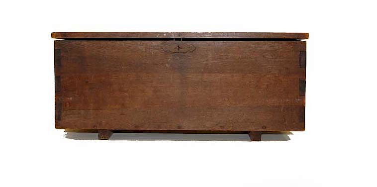 Appraisal: Early Walnut Dovetailed and Pegged JBF Chest Early Walnut Dovetailed