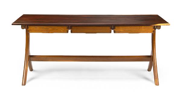 Appraisal: A Jim Sweeney custom angico and koa wood executive desk