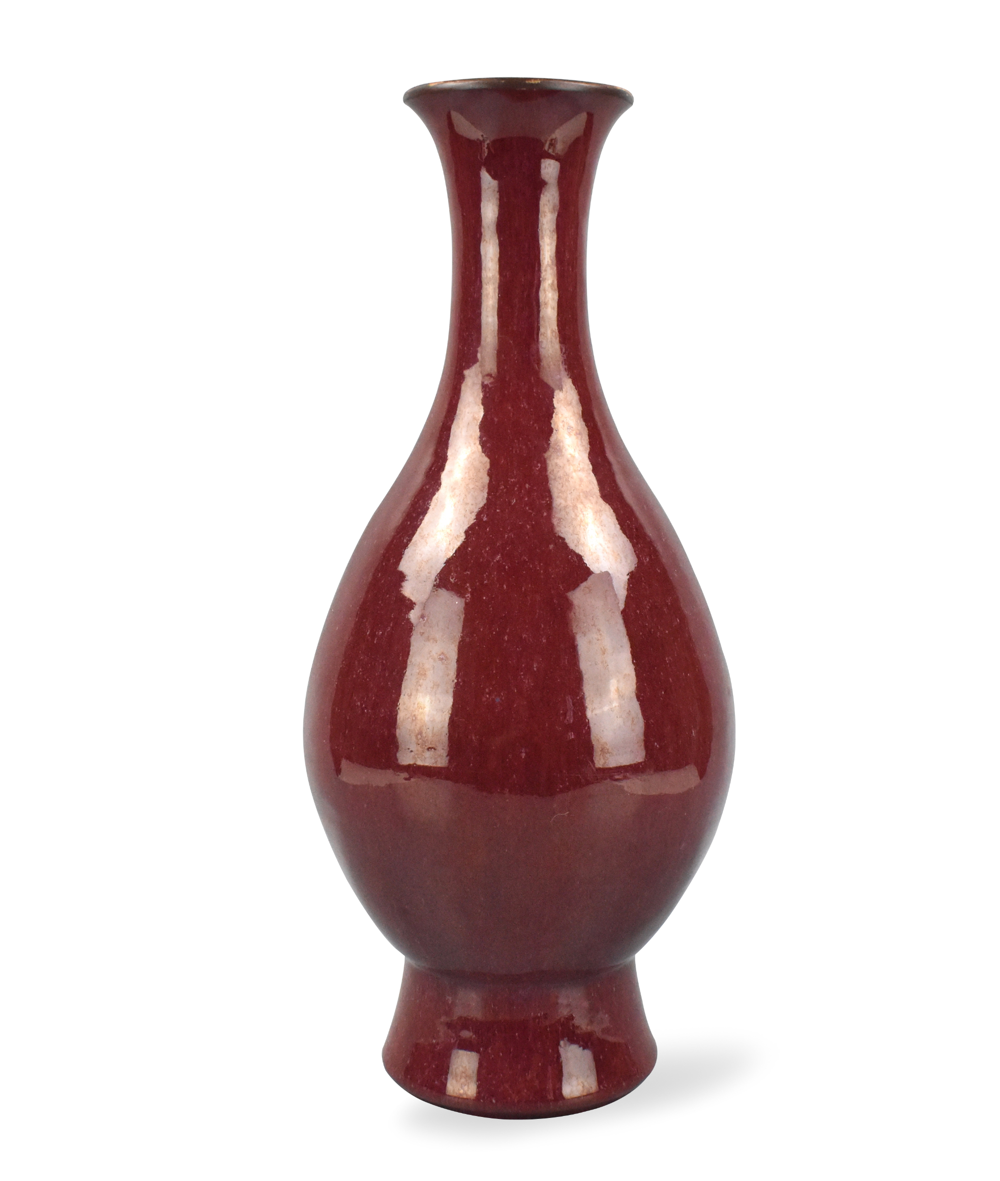 Appraisal: A Chinese red glazed flambe vase dating from the th