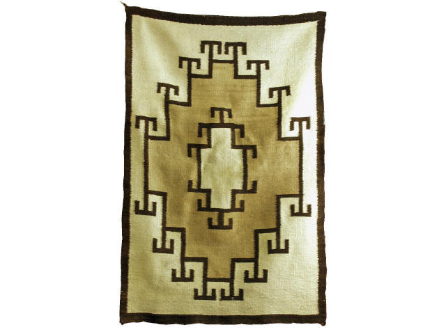 Appraisal: Navajo all naturals hand woven textile x centipede design lazy