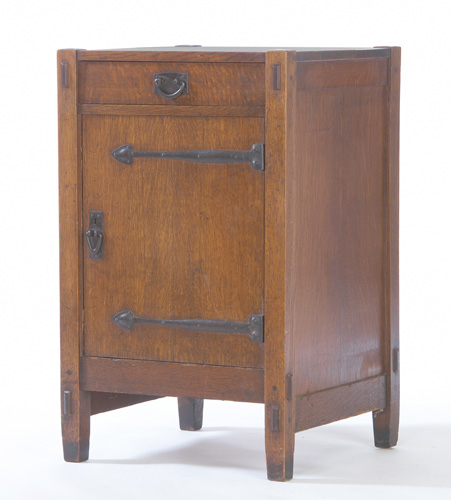 Appraisal: GUSTAV STICKLEY Safecraft cabinet with a single drawer over a