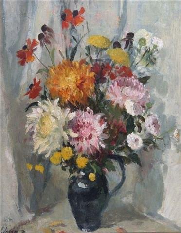 Appraisal: EDWARD WESSON - - Still life - a jug of