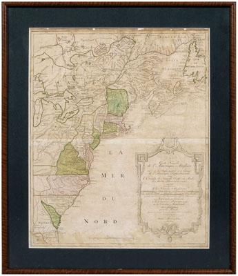 Appraisal: Lotter map of Colonial America Carte Nouvelle de l Amerique