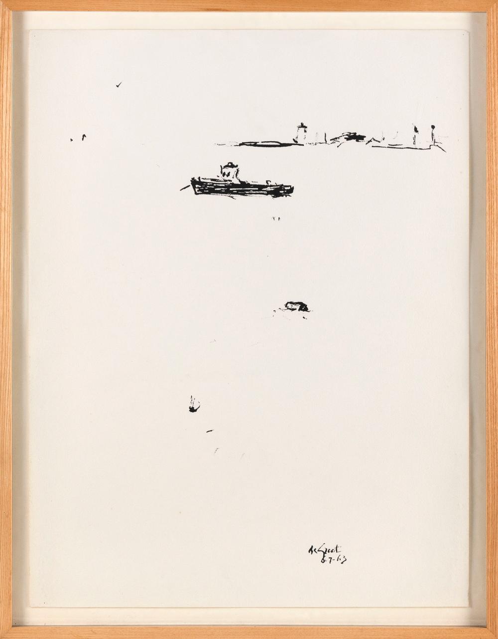 Appraisal: NANNO DE GROOT MASSACHUSETTS - LONG POINT INK ON PAPER