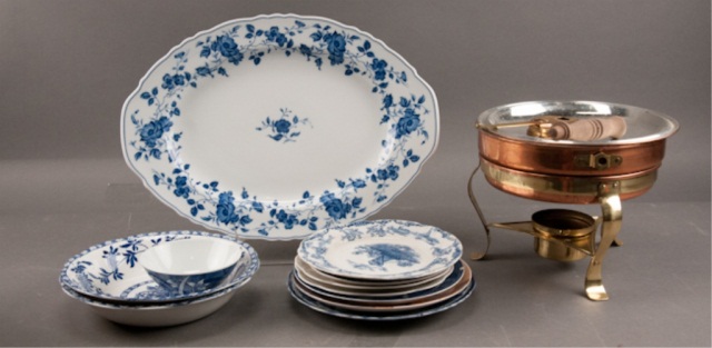 Appraisal: Chaffing dish platter bowls plates etc