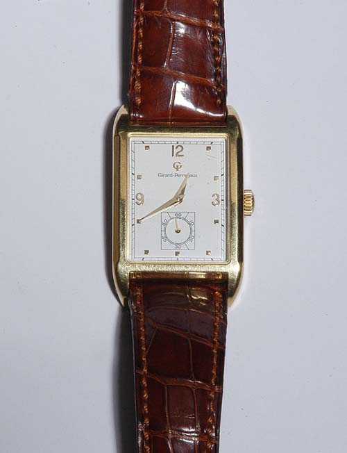 Appraisal: GENTLEMAN'S WRISTWATCH GIRARD PERREGAUX from the s Yellow gold Jubilee