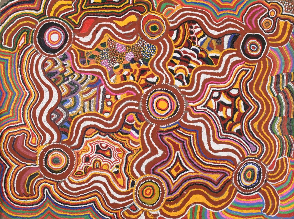 Appraisal: SUSIE BOOTJA BOOTJA Australia - acrylic on canvas Aboriginal Warlayirti