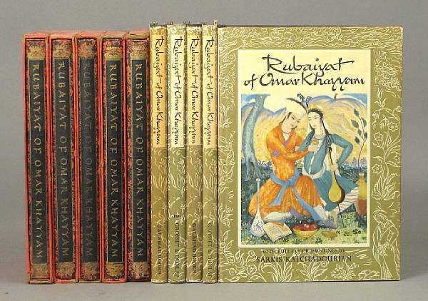 Appraisal: KHAYYAM OMAR Approx copies of Rubaiyat Various editions including ones