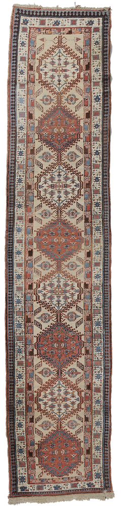 Appraisal: Serab Runner Persian early th century eight alternating brick-red and