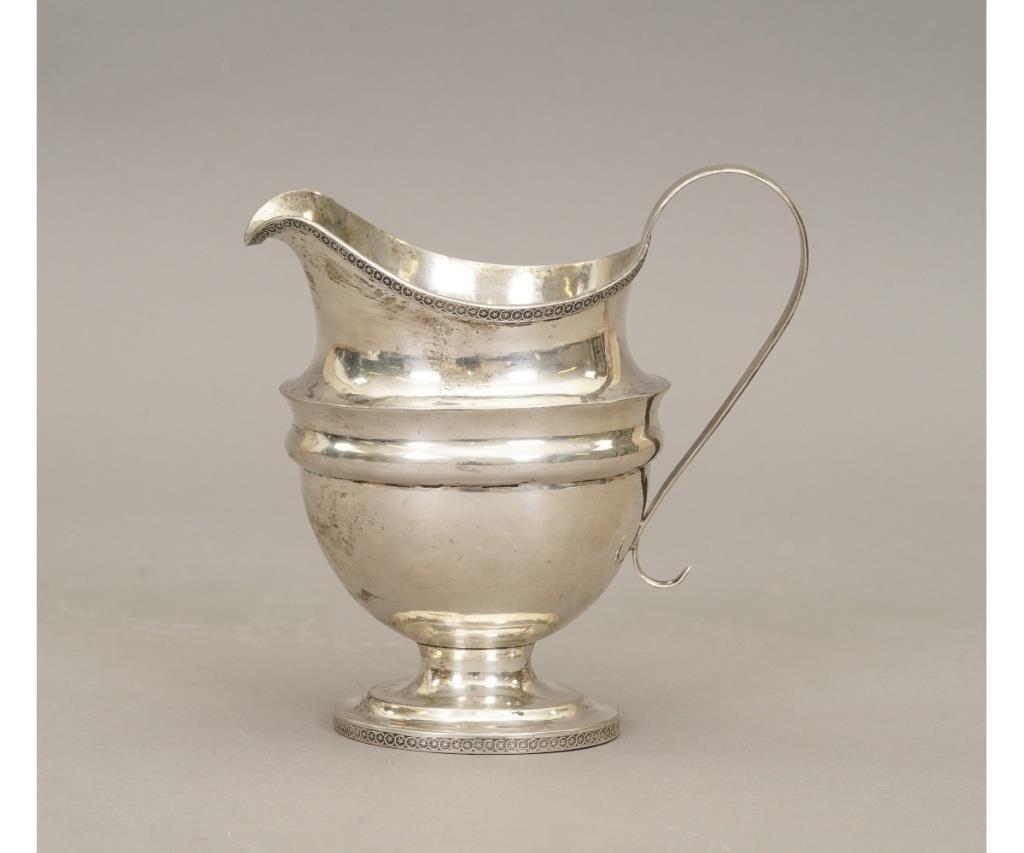 Appraisal: Rare coin silver pitcher by Charles L Boehme Baltimore MD