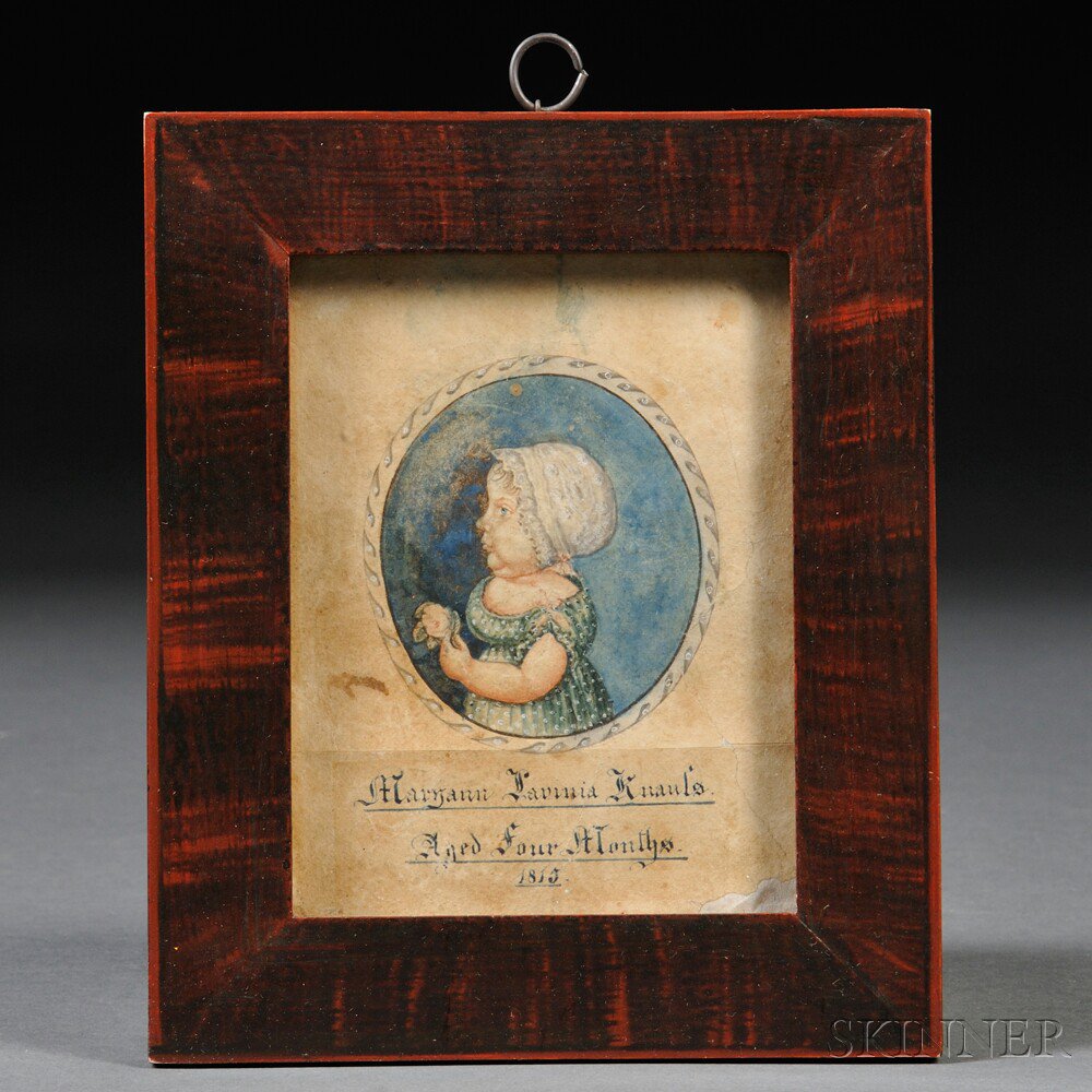 Appraisal: Possibly by Jacob Maentel Pennsylvania and Maryland - Portrait Miniature