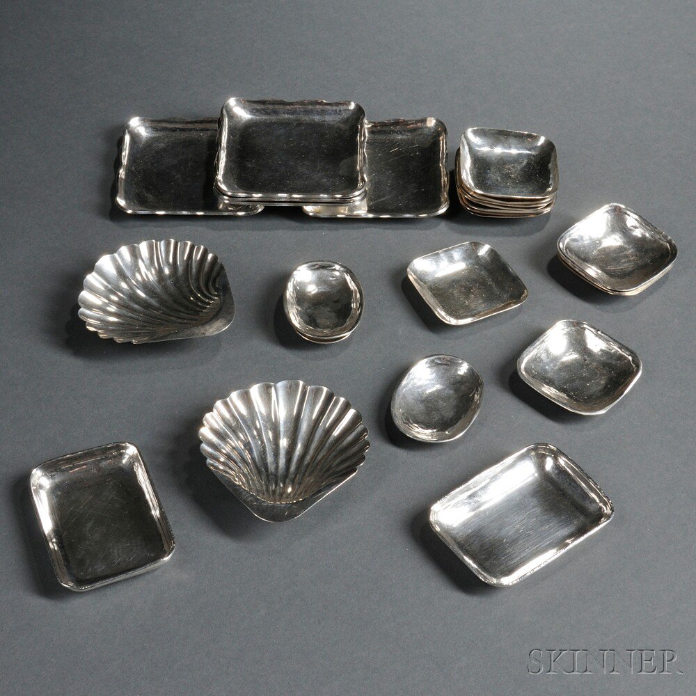 Appraisal: Twenty-four South American Sterling Silver Salts and Nut Cups th