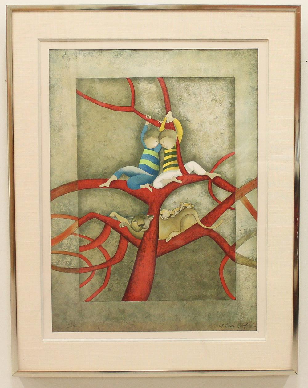 Appraisal: GRACIELA RODO BOULANGER Bolivia born lithograph children in a tree