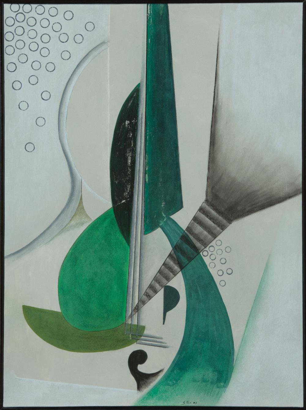 Appraisal: Will Henry Stevens American - Untitled Abstract Composition in Green