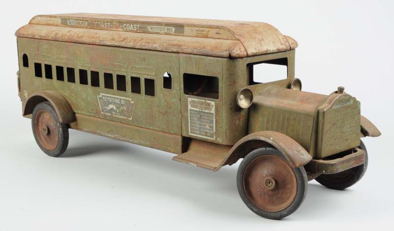 Appraisal: Pressed Steel Keystone Coast To Coast Bus Missing right wooden