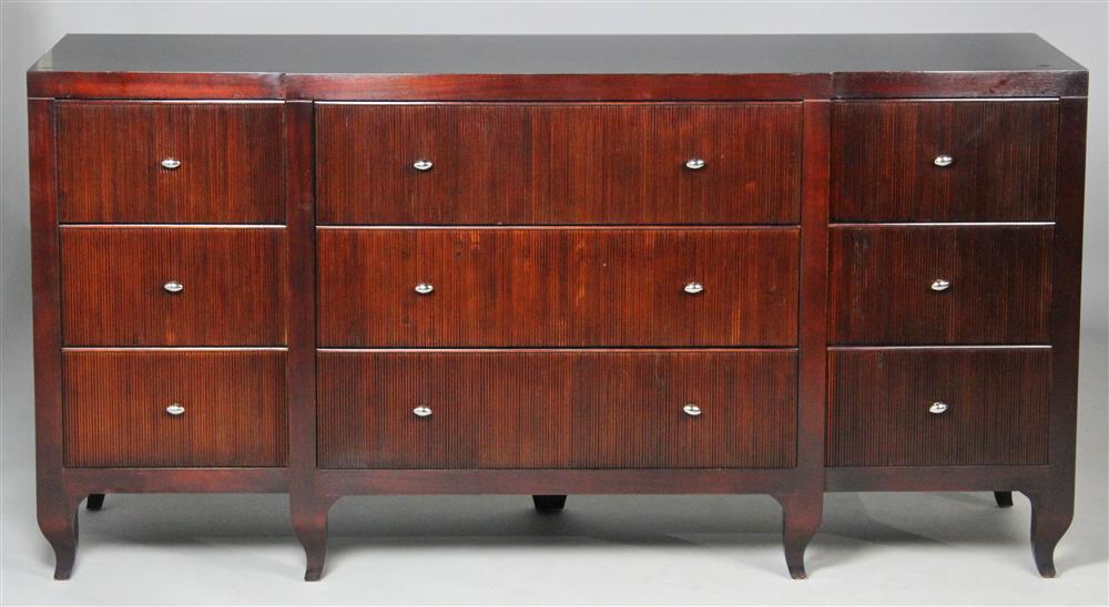 Appraisal: CONTEMPORARY MAHOGANY CHEST OF DRAWERS LABELED BAKER FURNITURE THE BARBARA