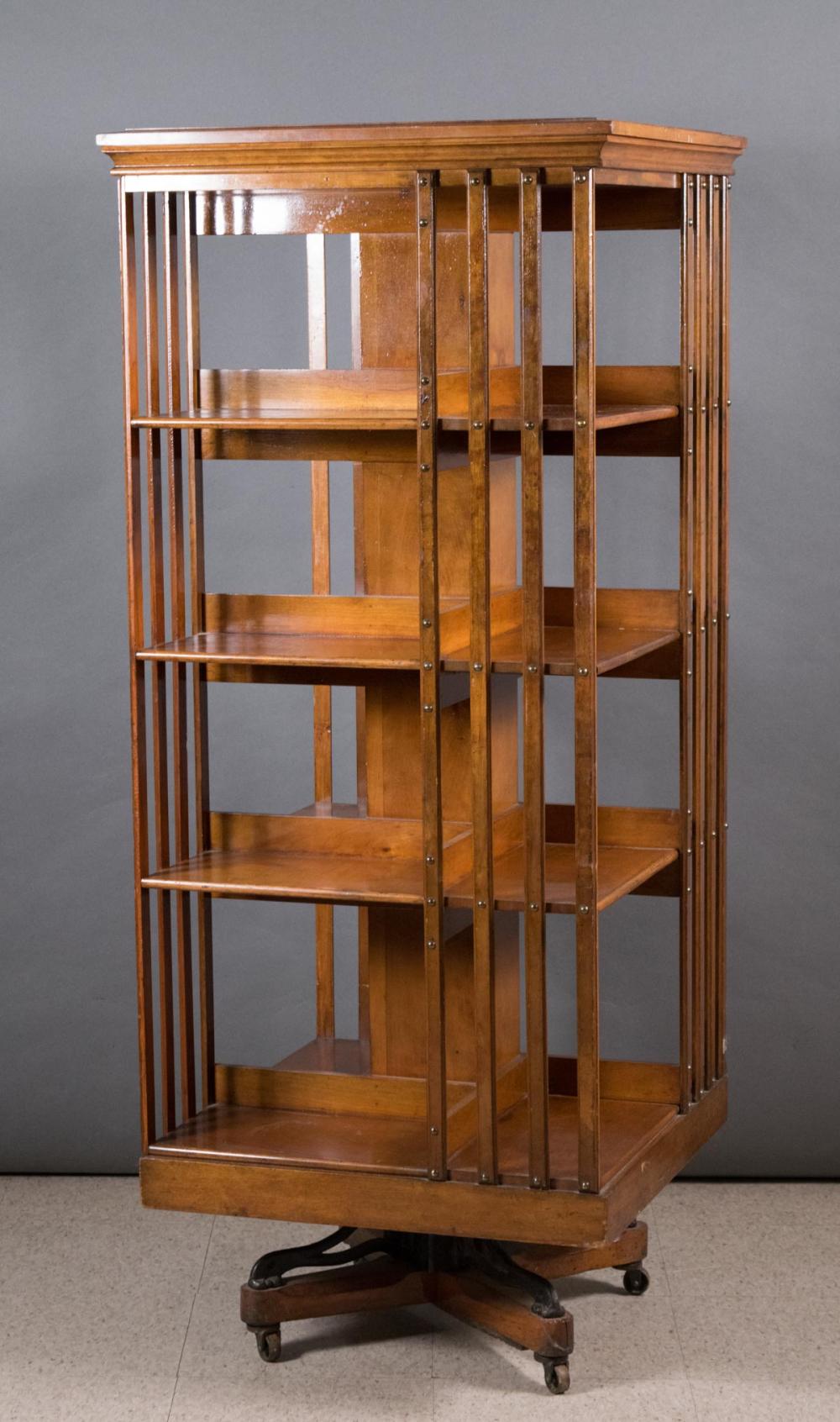 Appraisal: DANNER PIVOT POST REVOLVING BOOKCASE John Danner Mfg Co Canton