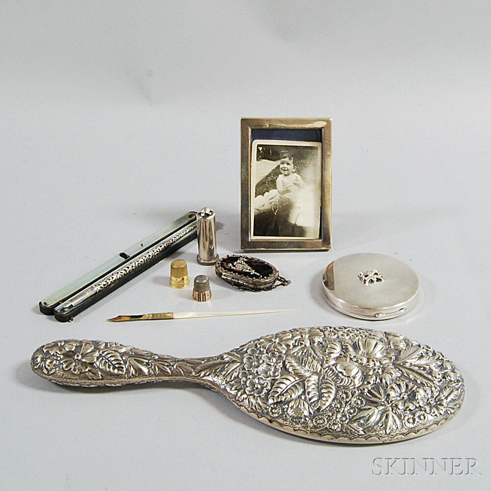 Appraisal: Group of Small Sterling Silver Personal Items a Webster picture