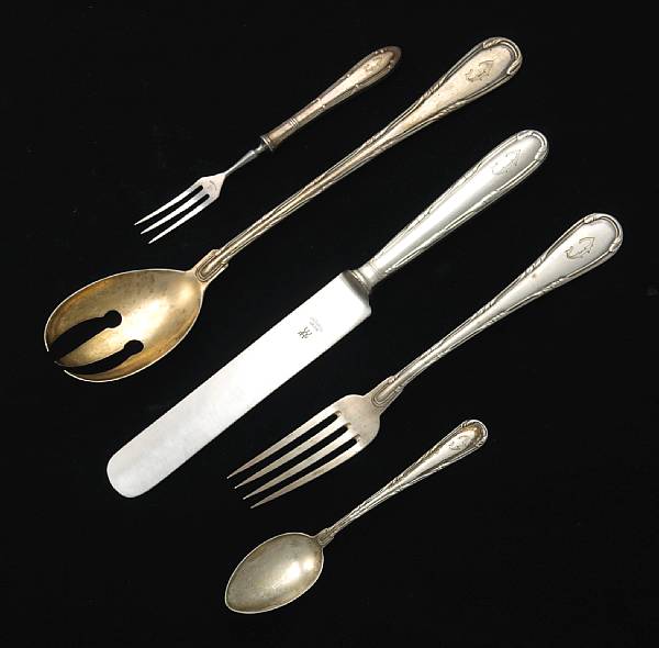 Appraisal: A German standard silver flatware setFranz Bahner Dusseldorf circa -