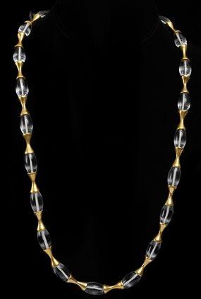 Appraisal: Yellow Gold and Rock Crystal Necklace