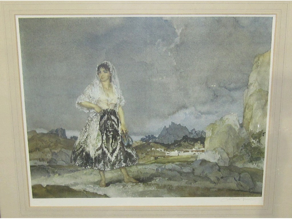 Appraisal: AFTER SIR WILLIAM RUSSELL FLINT Limited Edition reproduction 'The Blue