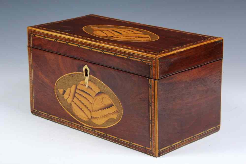 Appraisal: TEA CADDY - Federal Mahogany Tea Caddy circa - having