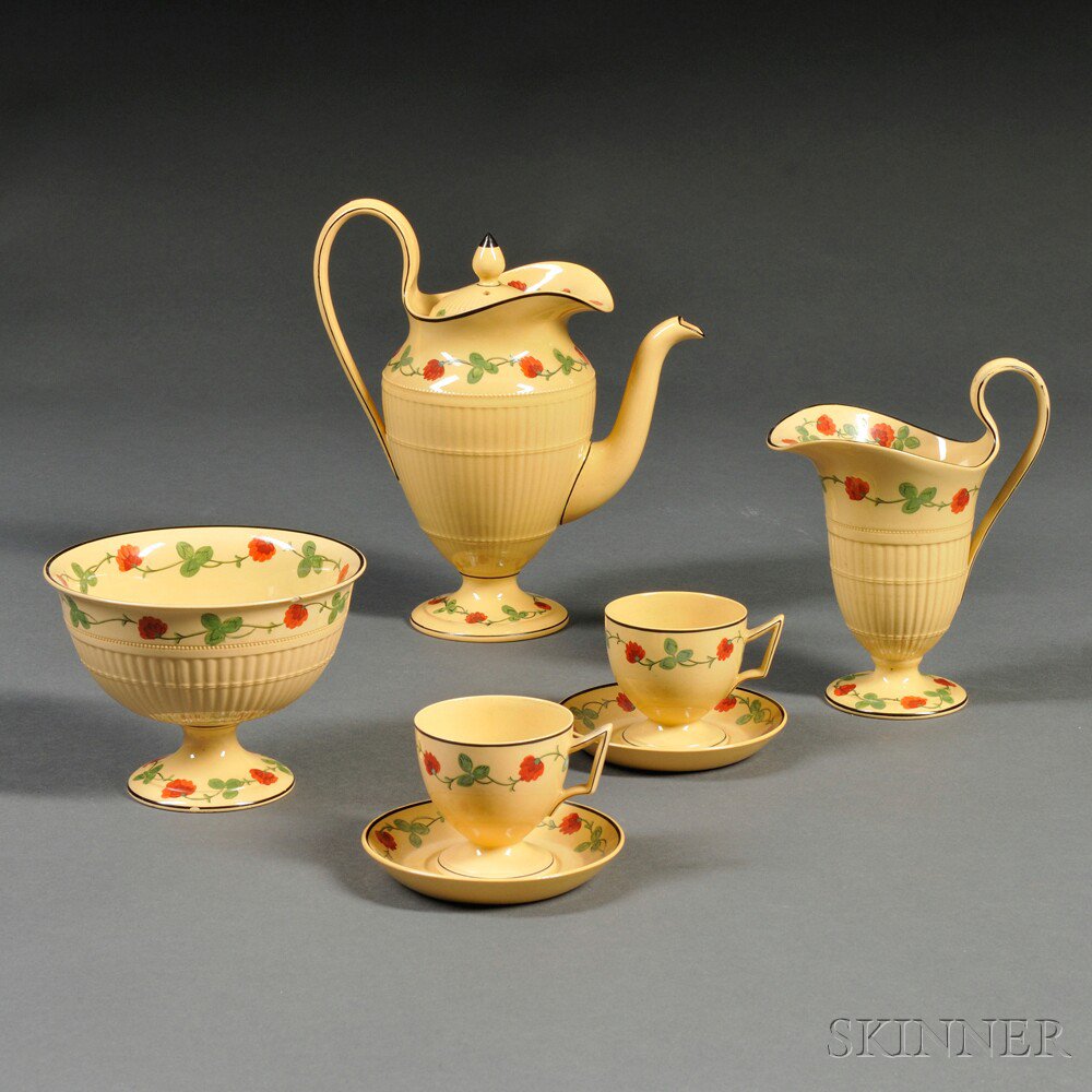 Appraisal: Wedgwood Creamware Partial Tea Service late early th century comprising