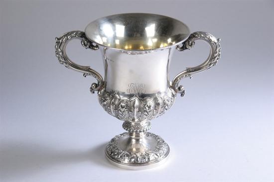 Appraisal: WILLIAM IV SILVER HANDLED WINE COOLER Edward Edward Jr John