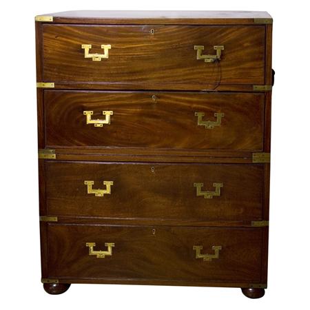 Appraisal: English Mahogany Campaign Chest Estimate -