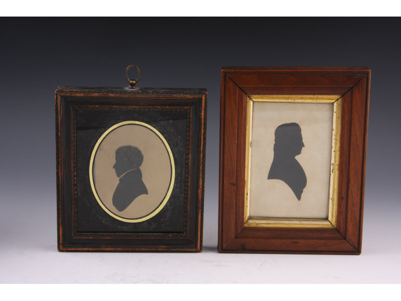 Appraisal: Two Silhouettes New Orleans th c the first a profile