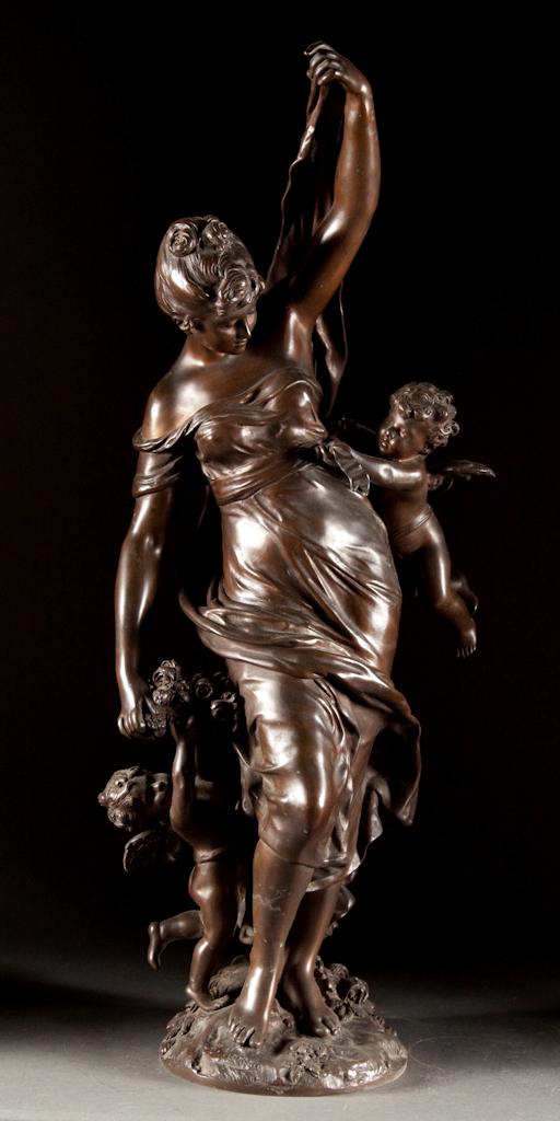 Appraisal: After Auguste Moreau French - Allegory of Love bronze figural