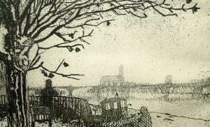 Appraisal: Robert A O'Rorke b - The Thames at Battersea etching