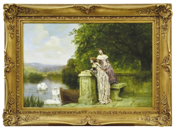 Appraisal: HENRY JOHN YEEND KING BRITISH - Women by the Lake