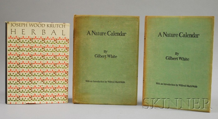 Appraisal: Three Natural History Titles A Nature Calendar Krutch Joseph Wood