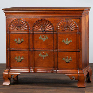 Appraisal: A Chippendale Shell-and-Block Carved Cherrywood Chest of Drawers Likely Connecticut