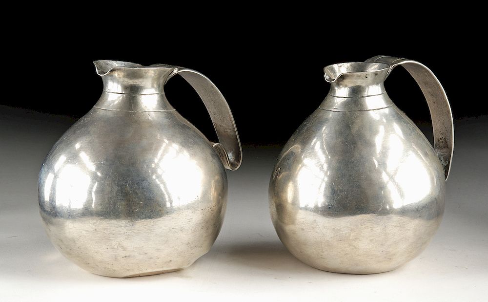 Appraisal: Lot of Early th C Mexican Silver Pitchers - g