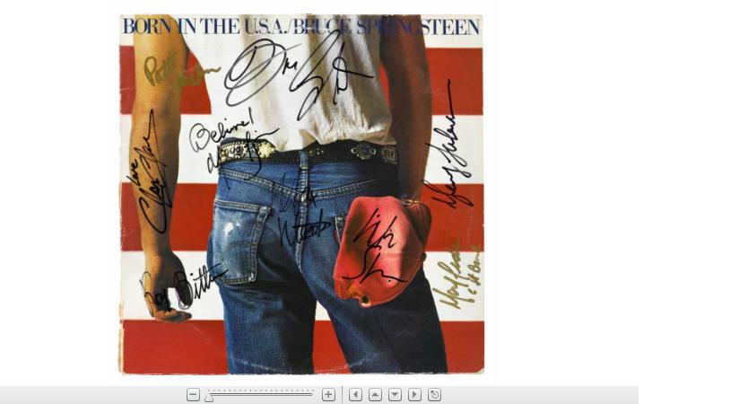 Appraisal: BRUCE SPRINGSTEEN Born in the USA record album cover Signed