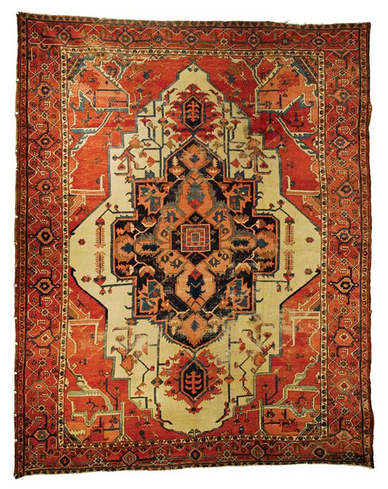 Appraisal: HERIZ CARPET Persia circa feet x feet inches